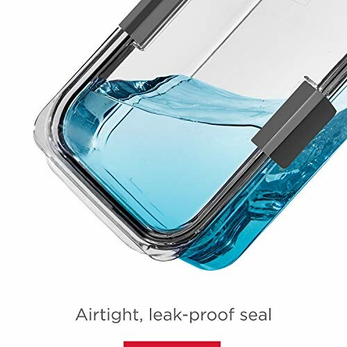 Airtight container with blue liquid and leak-proof seal.