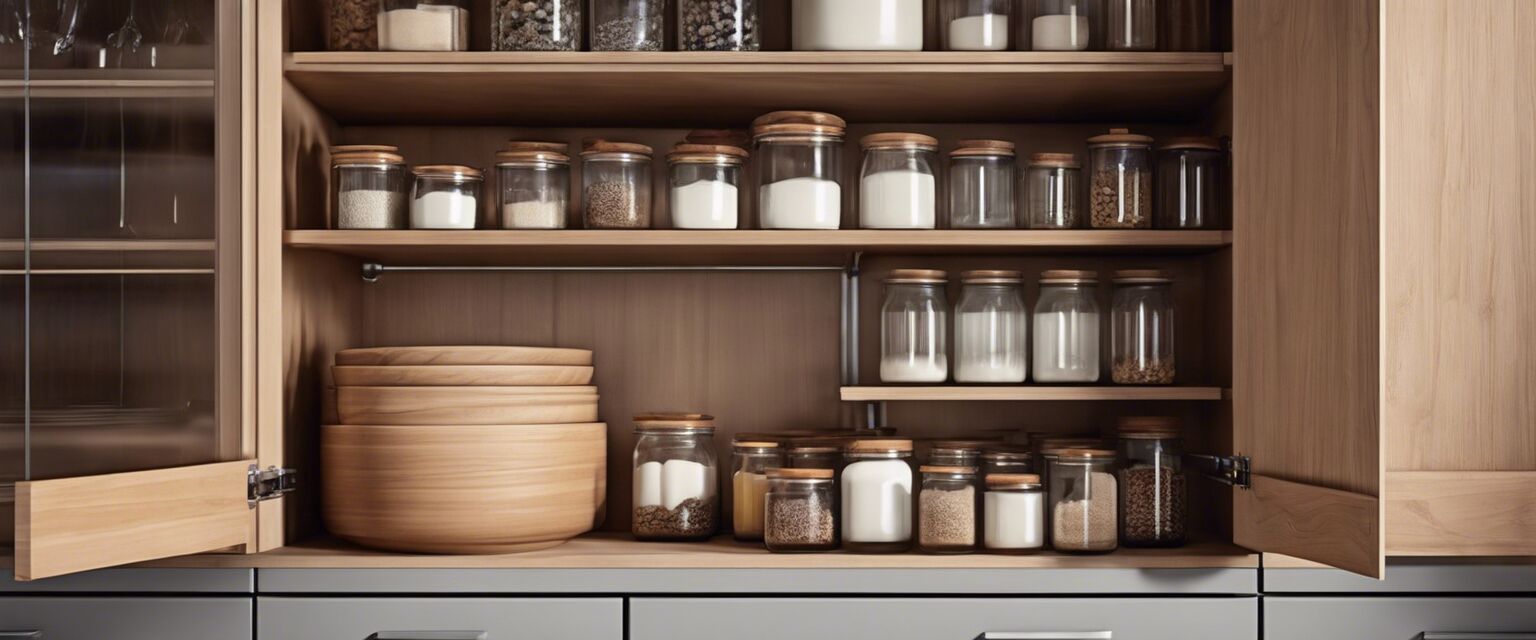 Organized kitchen cabinets