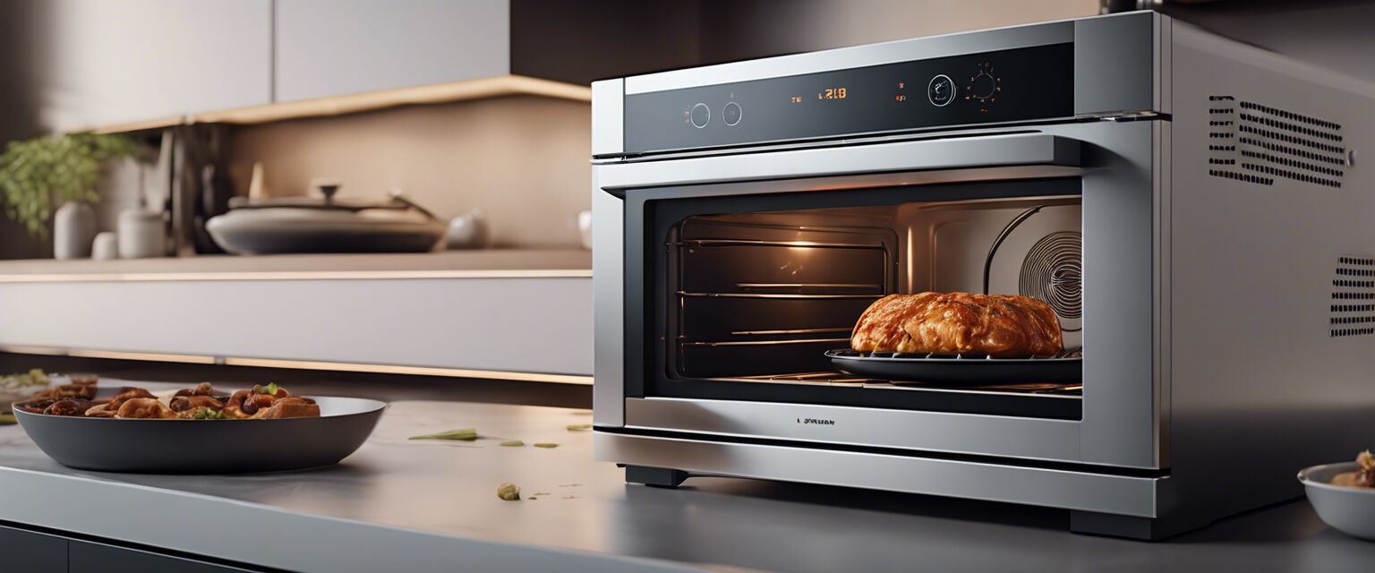 Modern oven in a kitchen