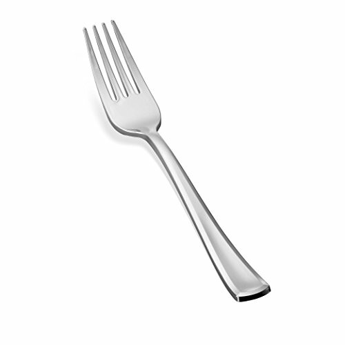 Stainless steel fork on white background