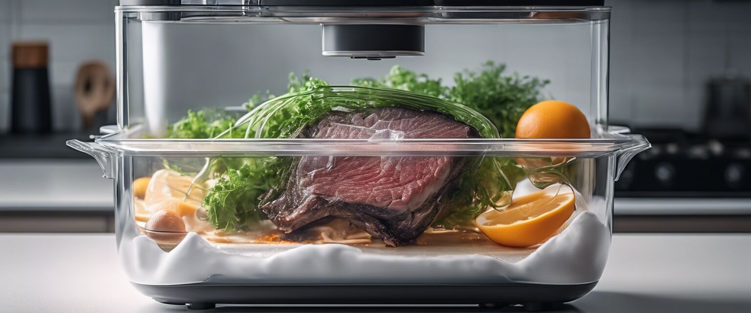 Sous-vide machine in use