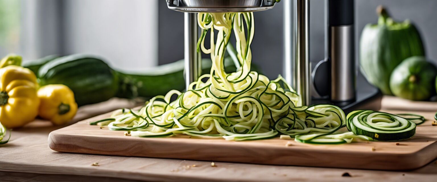 Spiralizer with zucchini noodles