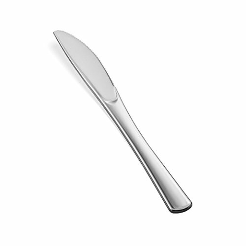 Stainless steel butter knife on white background